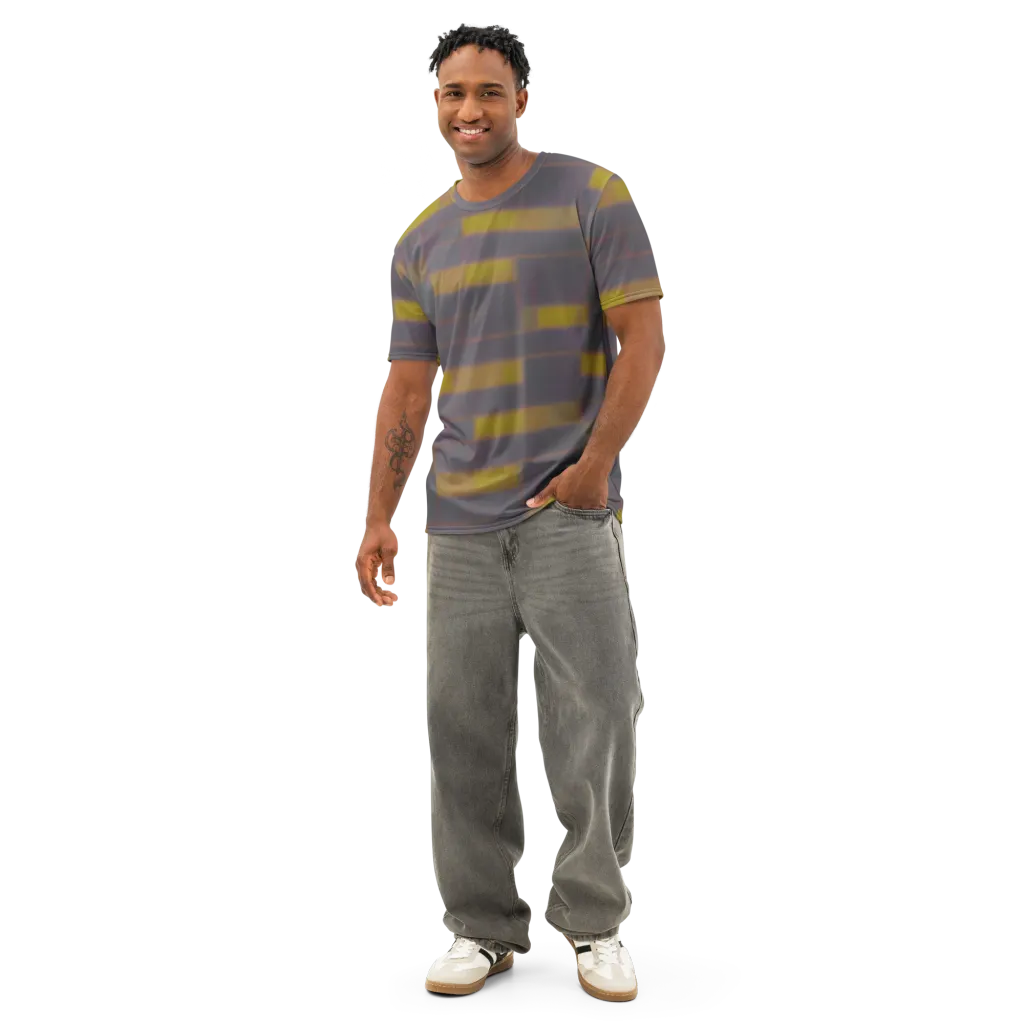 Dusky Mosaic on Men's Cotton Crew Neck T-Shirt — Front