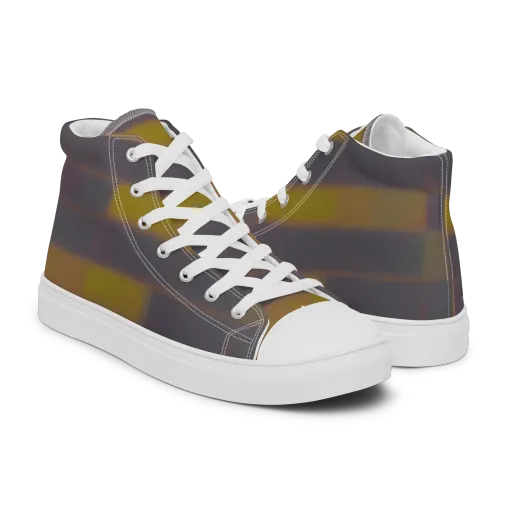 Dusky Mosaic on a Men's High Top Canvas Shoes