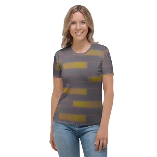 Dusky Mosaic on a Women's Crew Neck T-Shirt