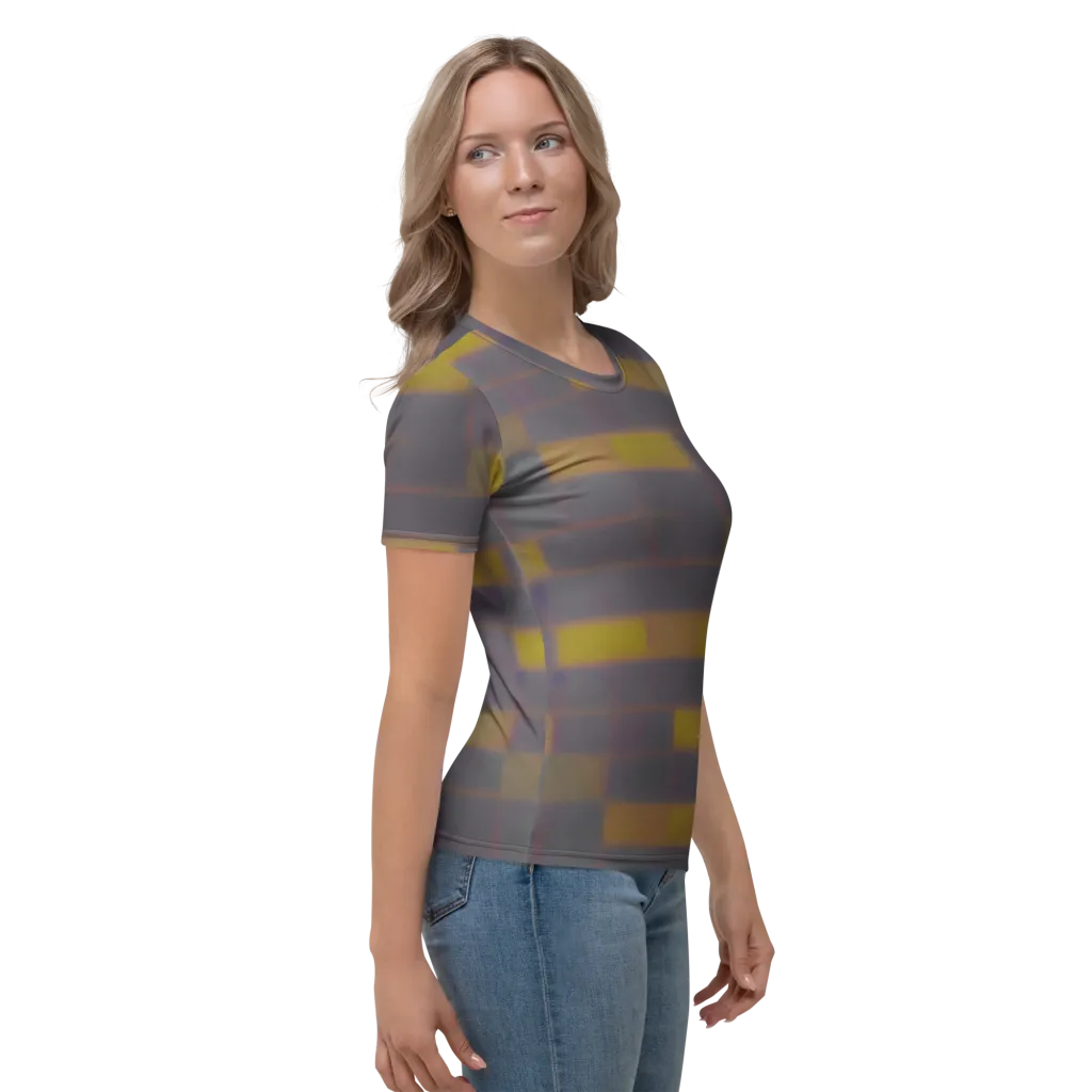 Dusky Mosaic on Women's Crew Neck T-Shirt — Right