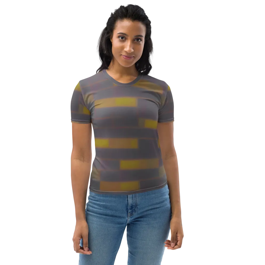 Dusky Mosaic on Women's Crew Neck T-Shirt — Front