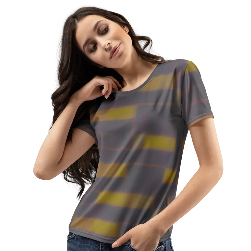 Dusky Mosaic on Women's Crew Neck T-Shirt — Left Front