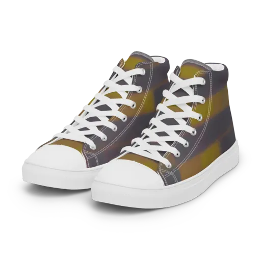 Dusky Mosaic on a Women's High Top Canvas Shoes