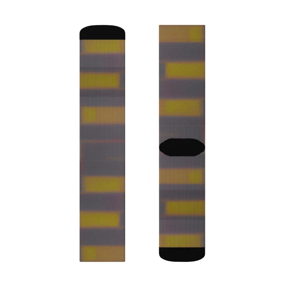 Dusky Mosaic on Socks — Left Sock