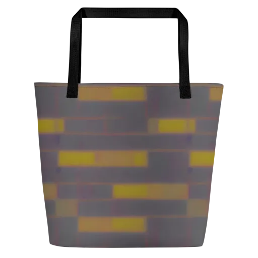 Dusky Mosaic on a Large Tote Bag W/ Pocket