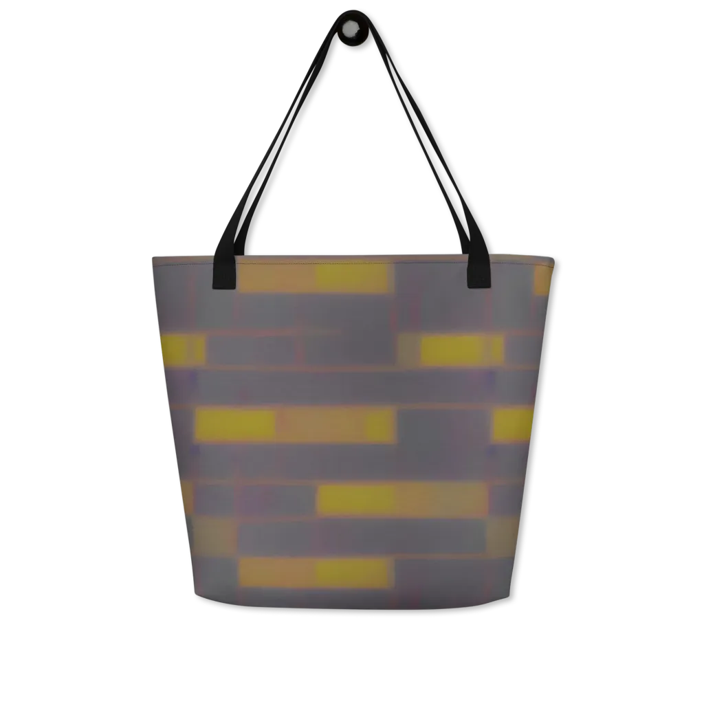 Dusky Mosaic on Large Tote Bag W/ Pocket — Front