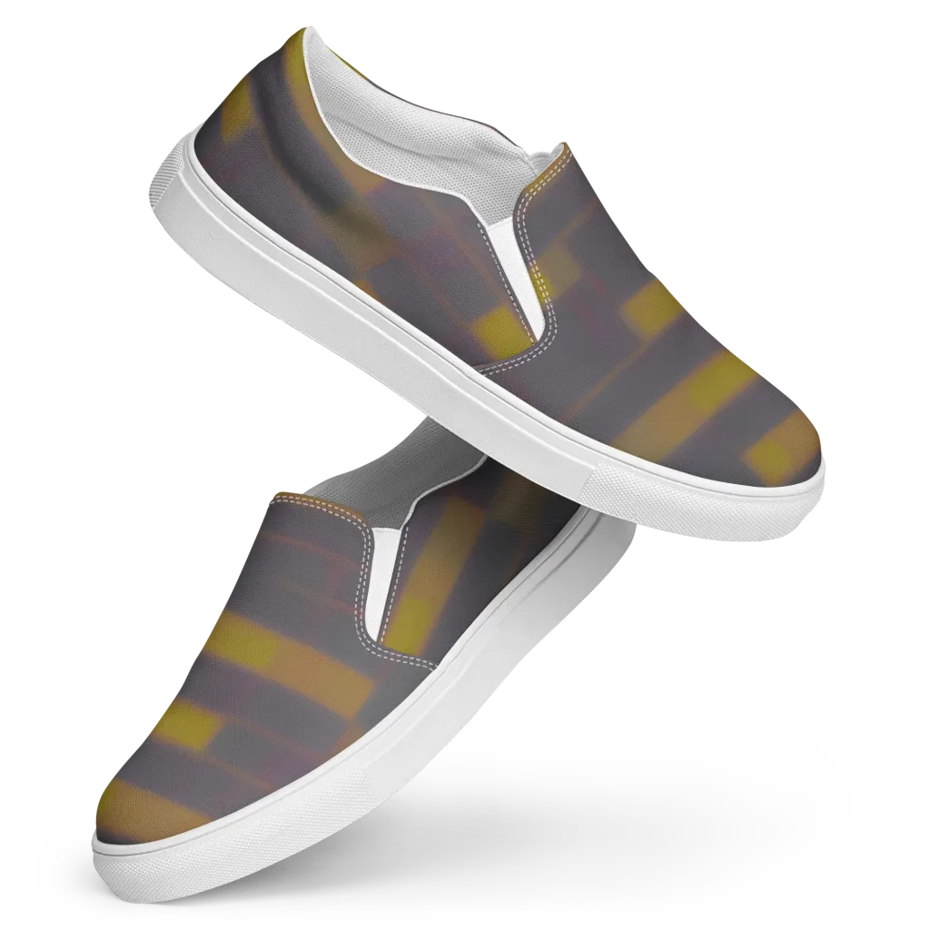 Dusky Mosaic on Women's Slip-On Canvas Shoes — Front
