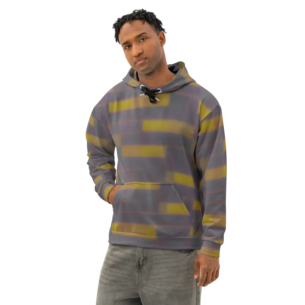 Dusky Mosaic on Cotton Hoodie — Left Front