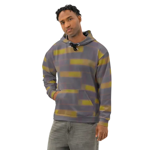 Dusky Mosaic on a Cotton Hoodie