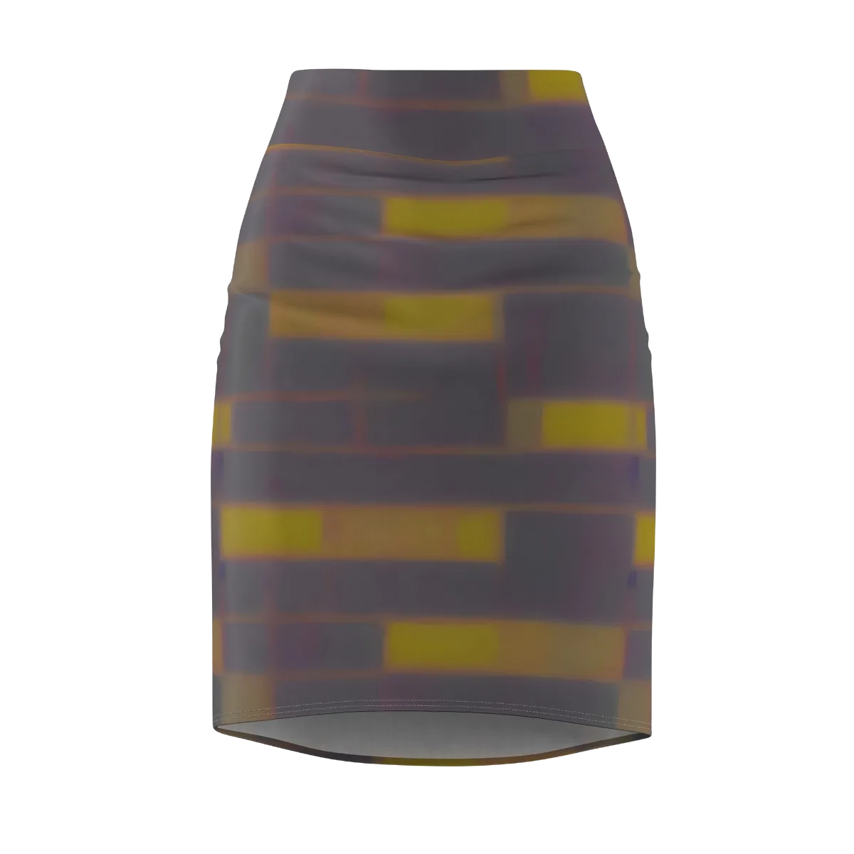 Dusky Mosaic on Pencil Skirt — Front
