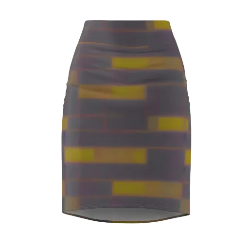 Dusky Mosaic on a Pencil Skirt