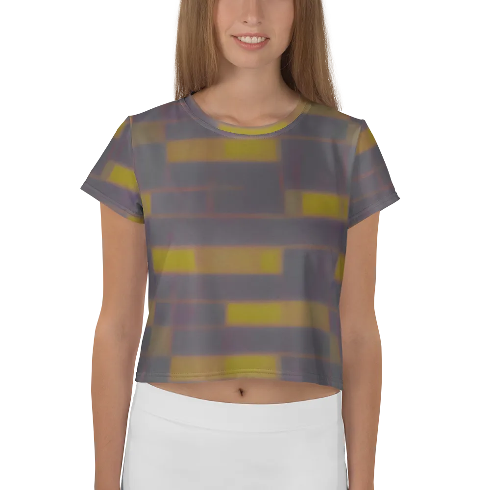 Dusky Mosaic on Crop Tee — Front