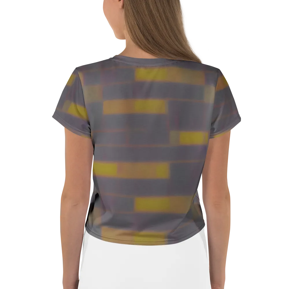 Dusky Mosaic on Crop Tee — Back