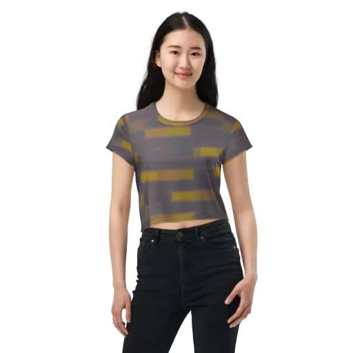 Dusky Mosaic on a Crop Tee