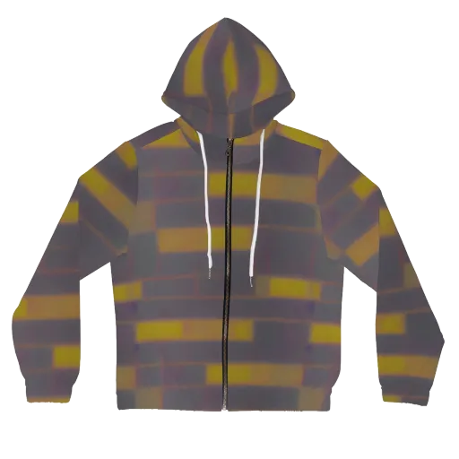 Dusky Mosaic on a Women's Full-Zip Hoodie
