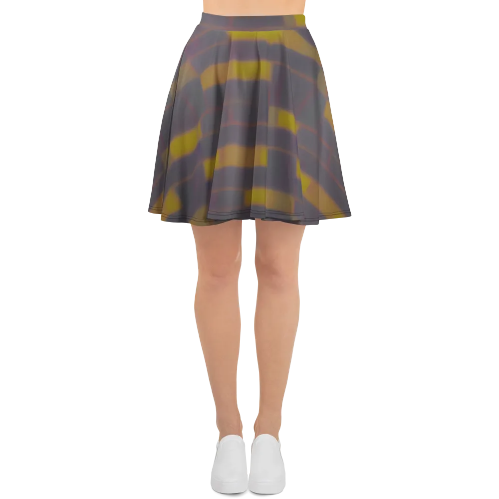 Dusky Mosaic on Skater Skirt — Front