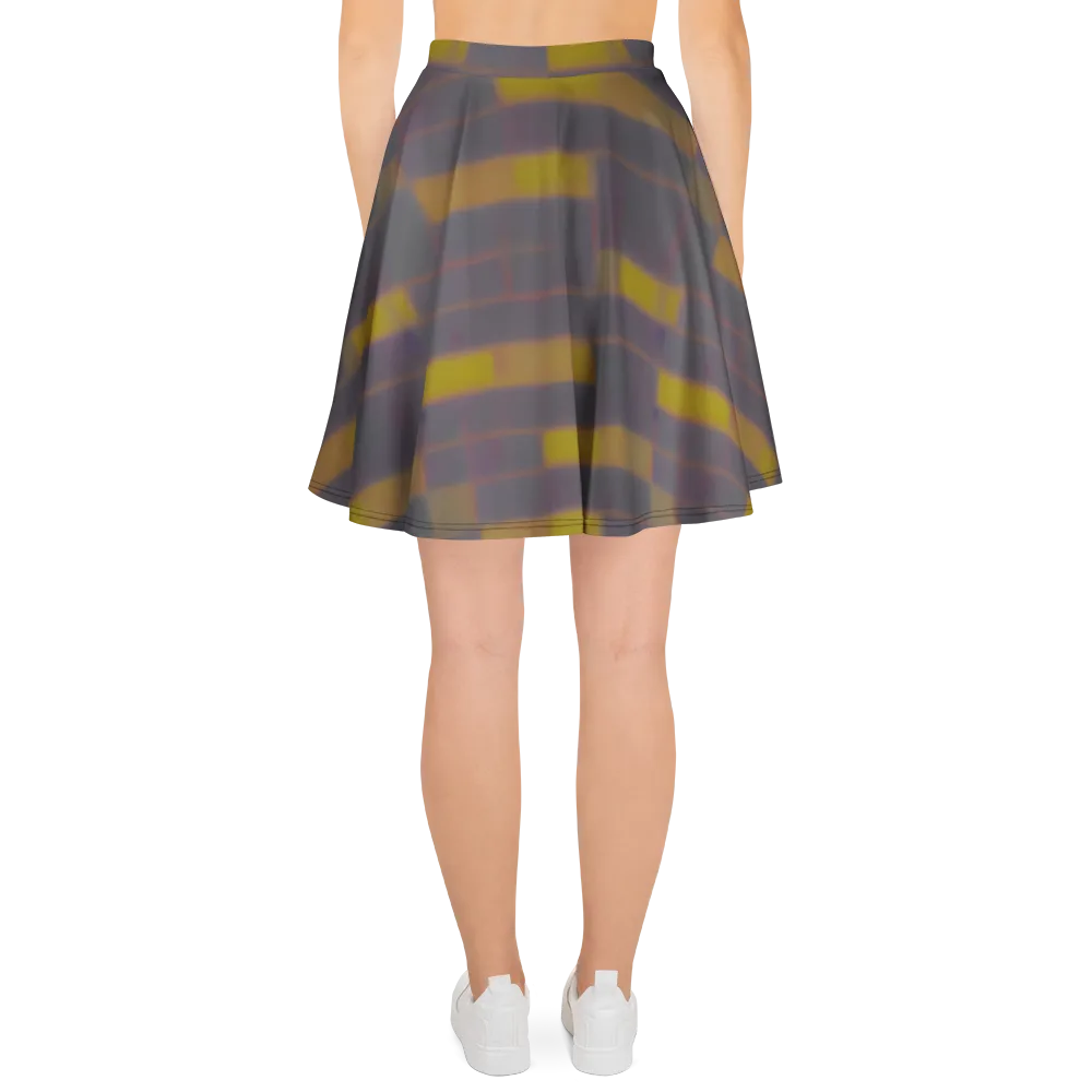 Dusky Mosaic on Skater Skirt — Back