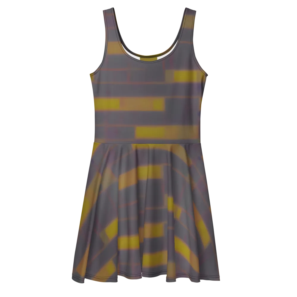 Dusky Mosaic on Skater Dress — Front