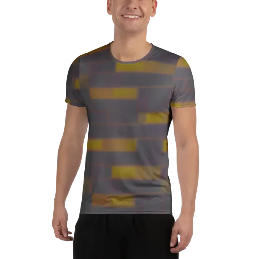 Dusky Mosaic on a Men's Athletic T-Shirt