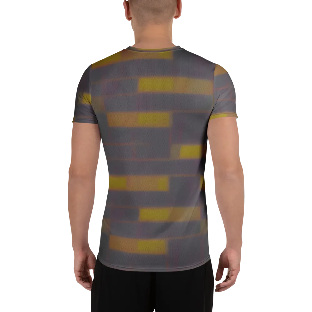 Dusky Mosaic on Men's Athletic T-Shirt — Back