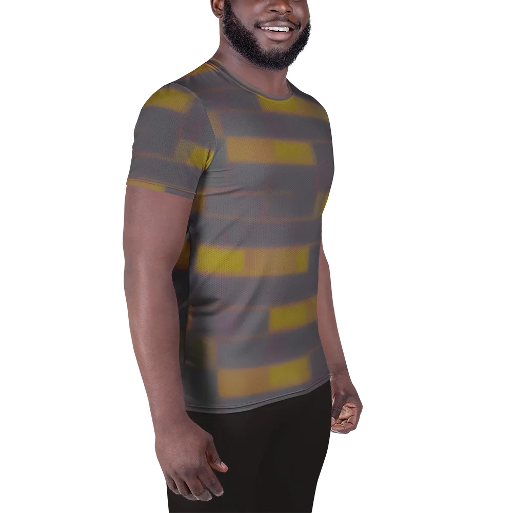 Dusky Mosaic on Men's Athletic T-Shirt — Right