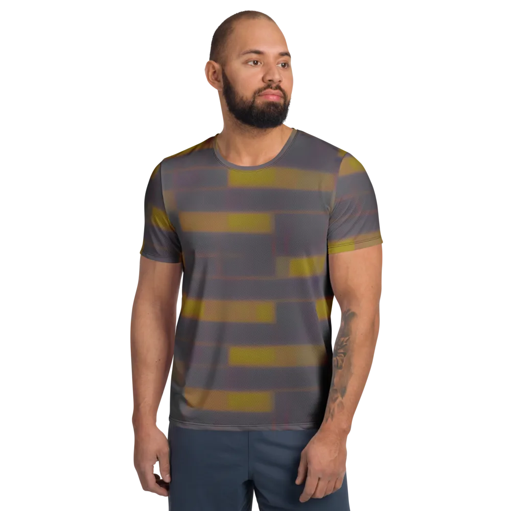 Dusky Mosaic on Men's Athletic T-Shirt — Front