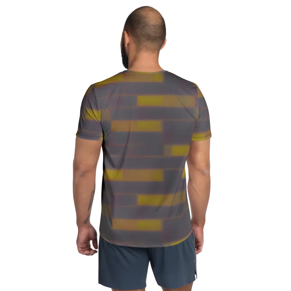 Dusky Mosaic on Men's Athletic T-Shirt — Back
