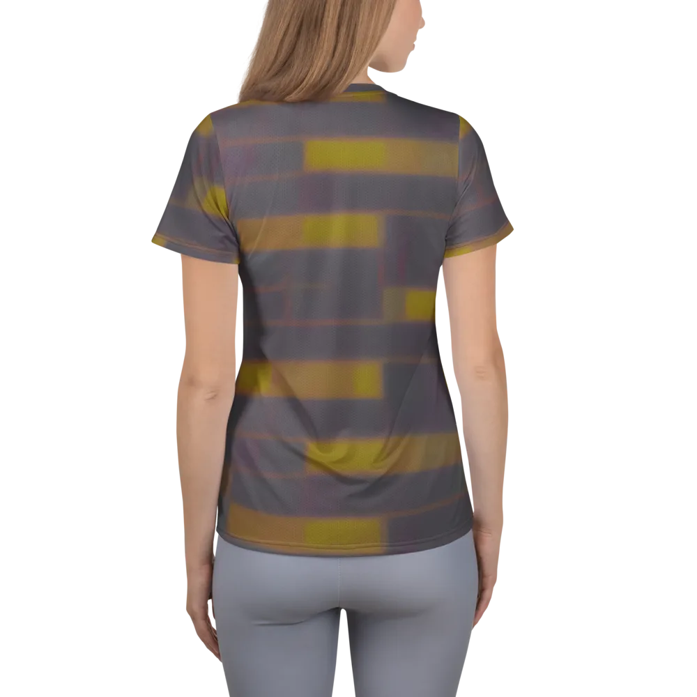 Dusky Mosaic on Women's Athletic T-Shirt — Back