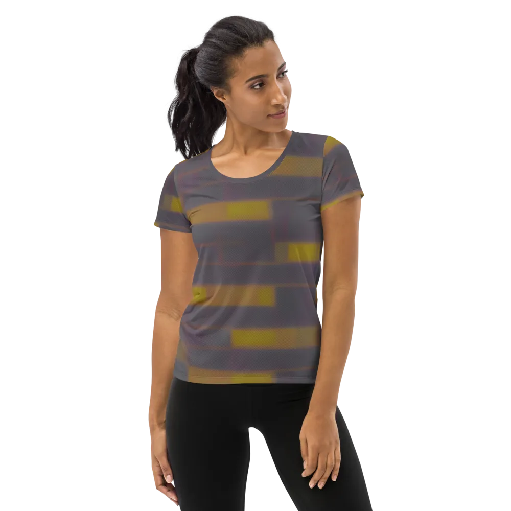 Dusky Mosaic on Women's Athletic T-Shirt — Front