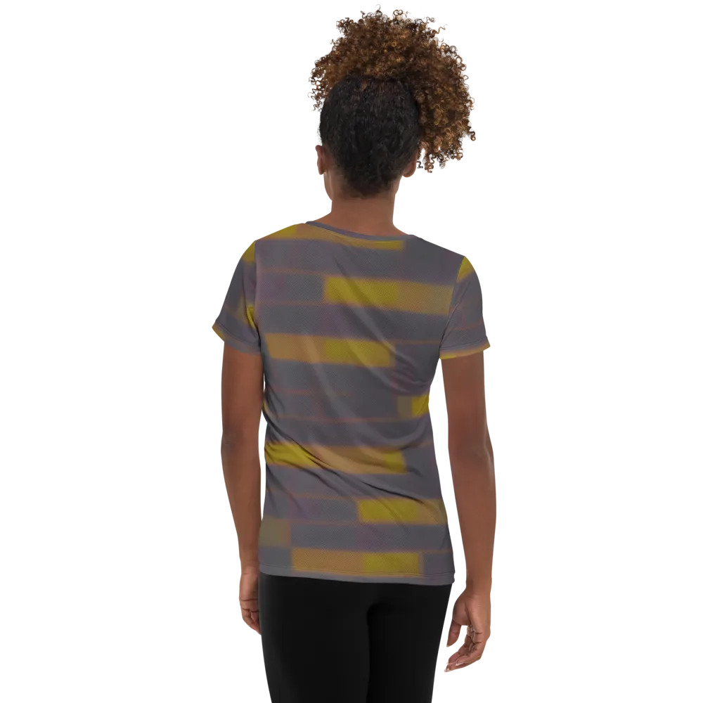 Dusky Mosaic on Women's Athletic T-Shirt — Back