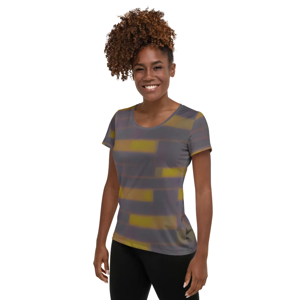 Dusky Mosaic on Women's Athletic T-Shirt — Left