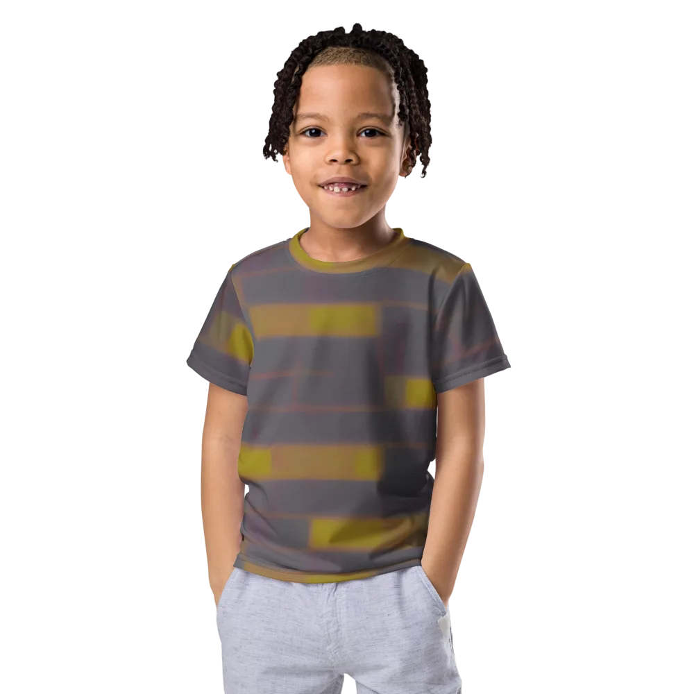 Dusky Mosaic on Kids Crew Neck T-Shirt — Front