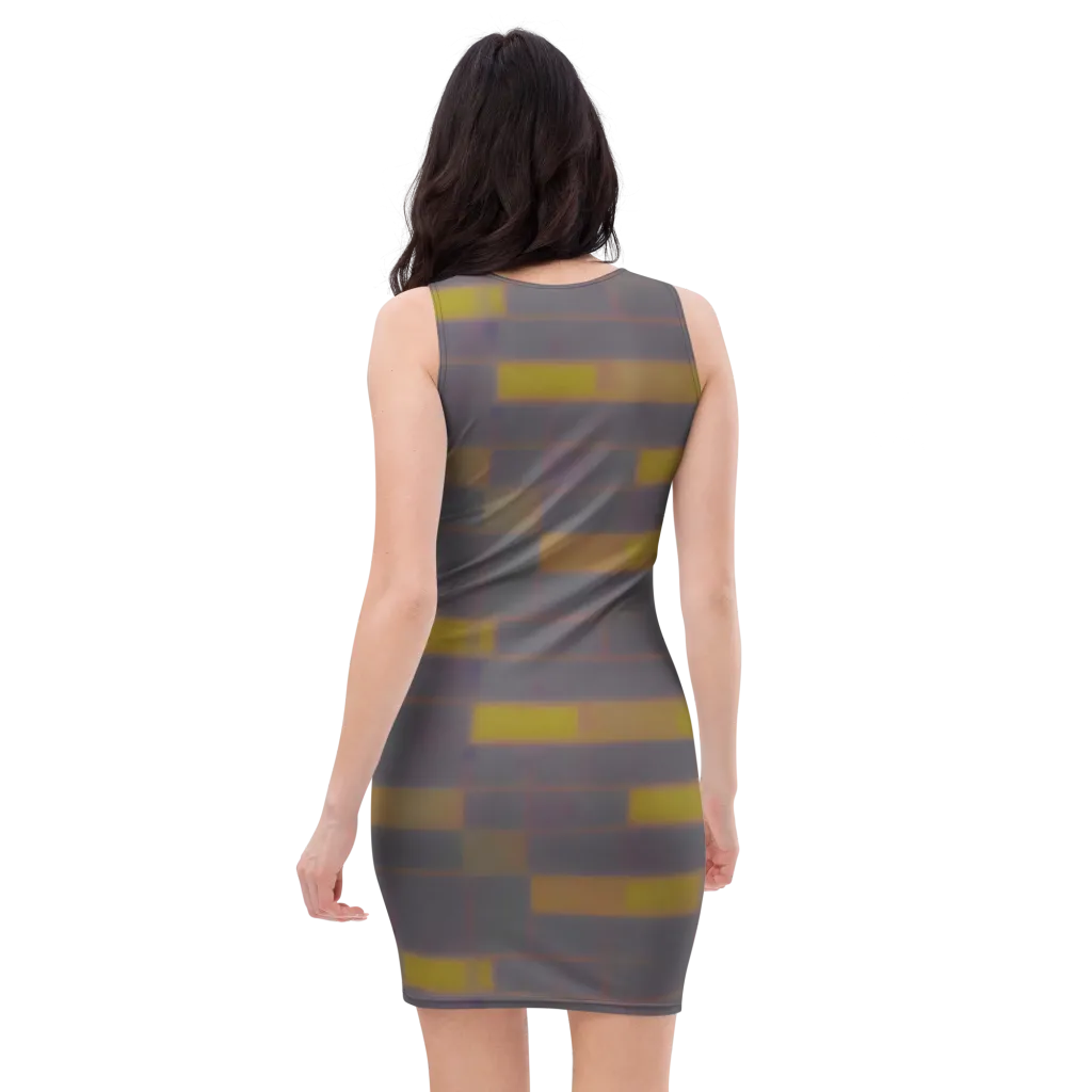 Dusky Mosaic on Bodycon Dress — Back
