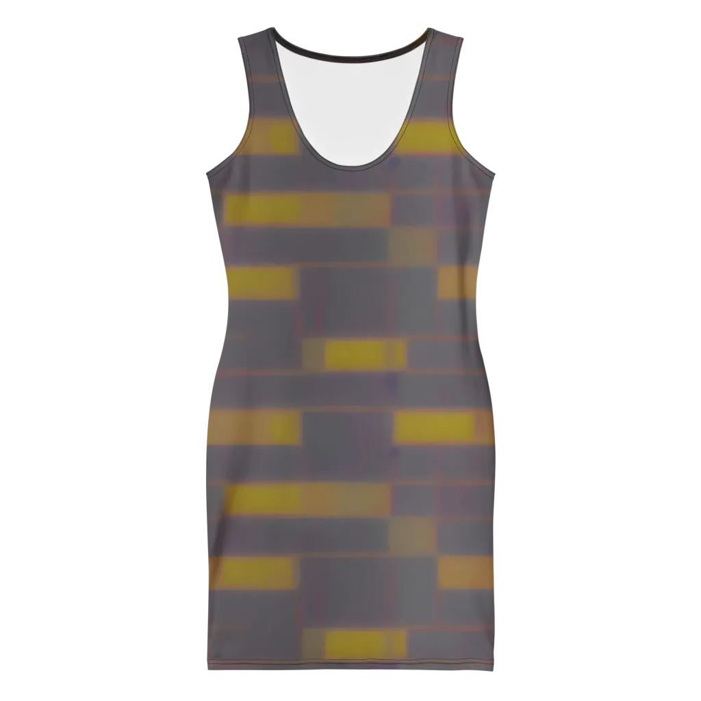 Dusky Mosaic on Bodycon Dress — Front