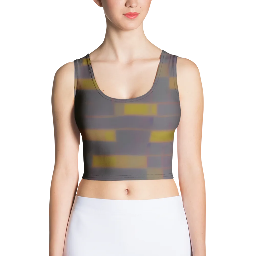 Dusky Mosaic on Crop Top — Front