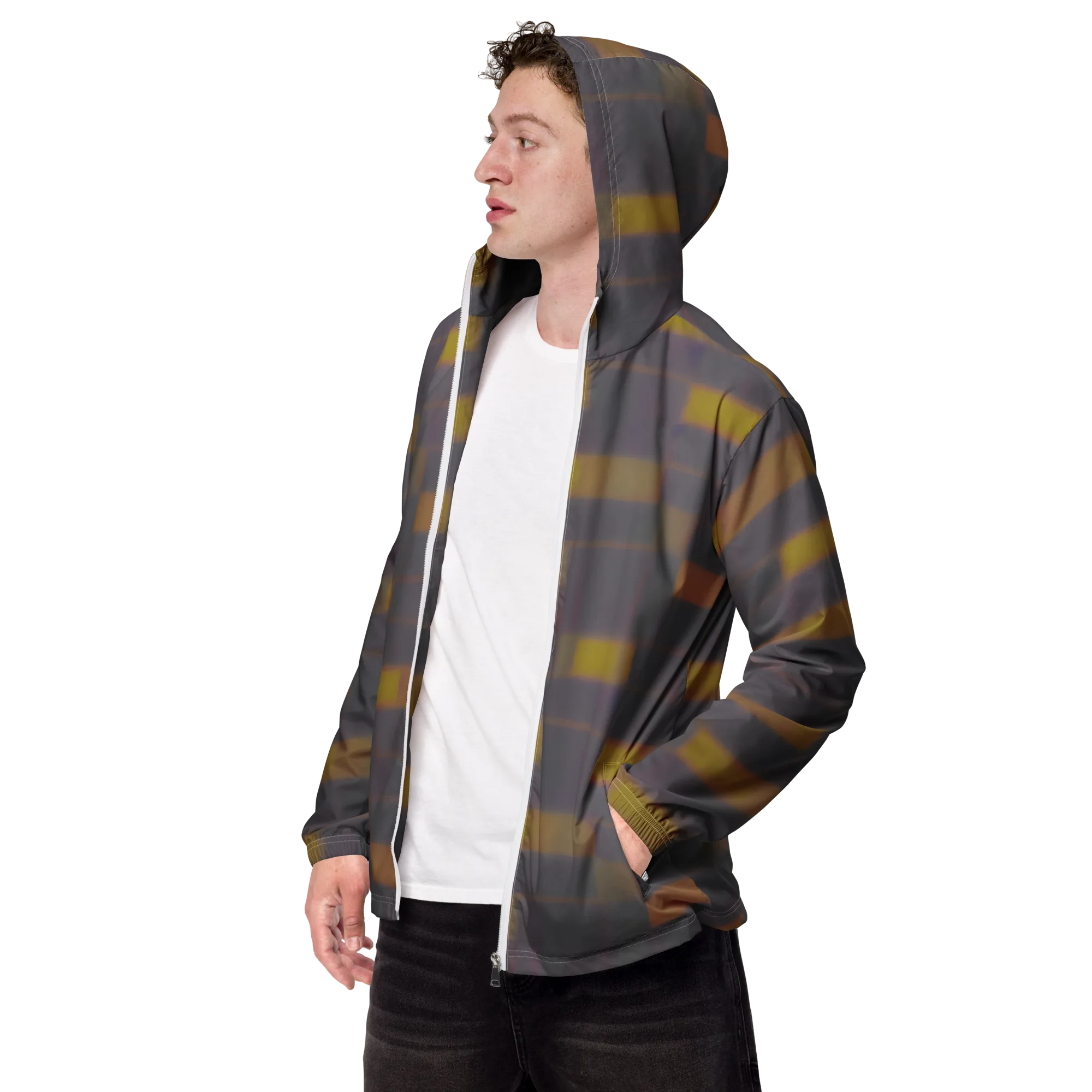 Dusky Mosaic on Men's Windbreaker — Left Front