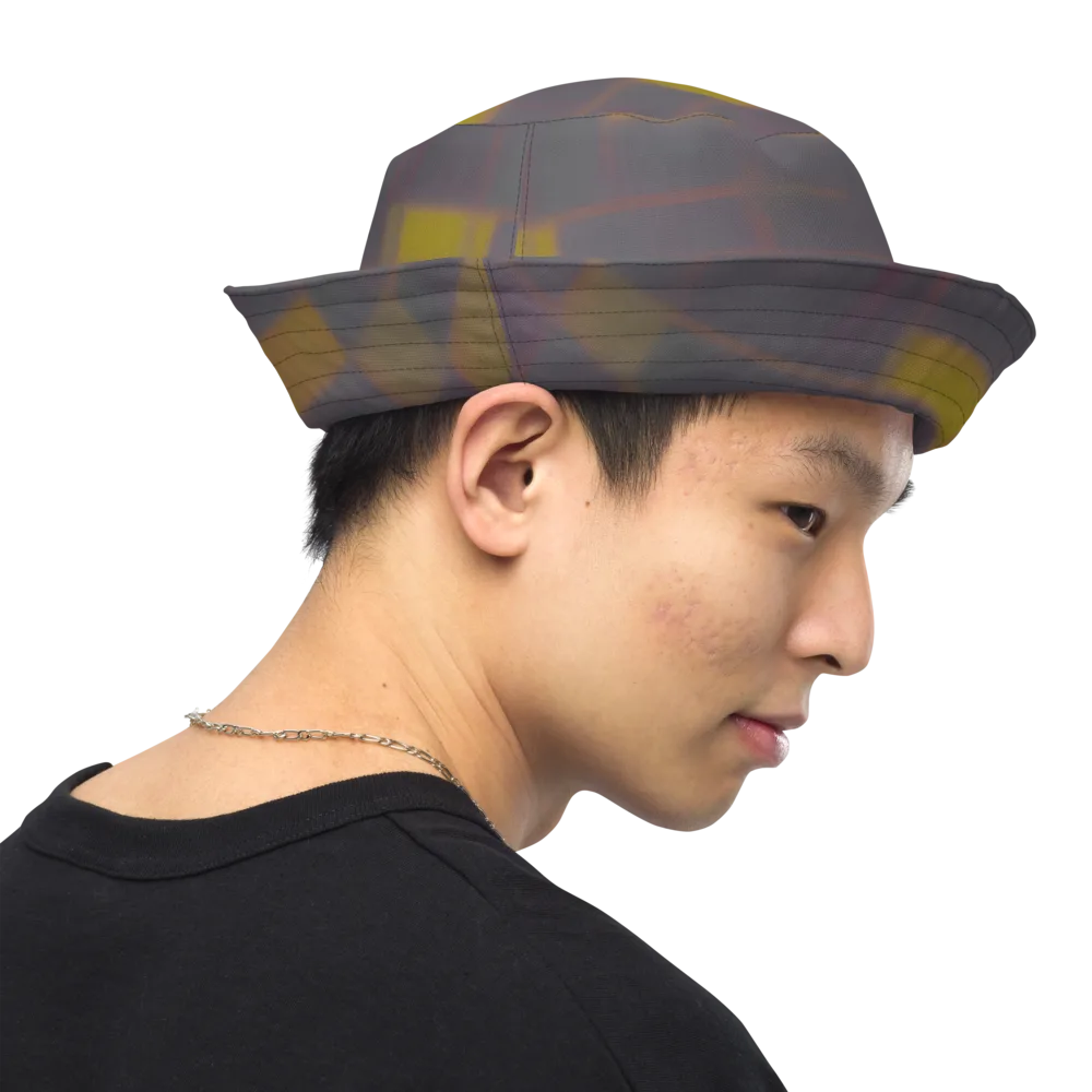 Dusky Mosaic on Reversible Bucket Hat — Right Outside