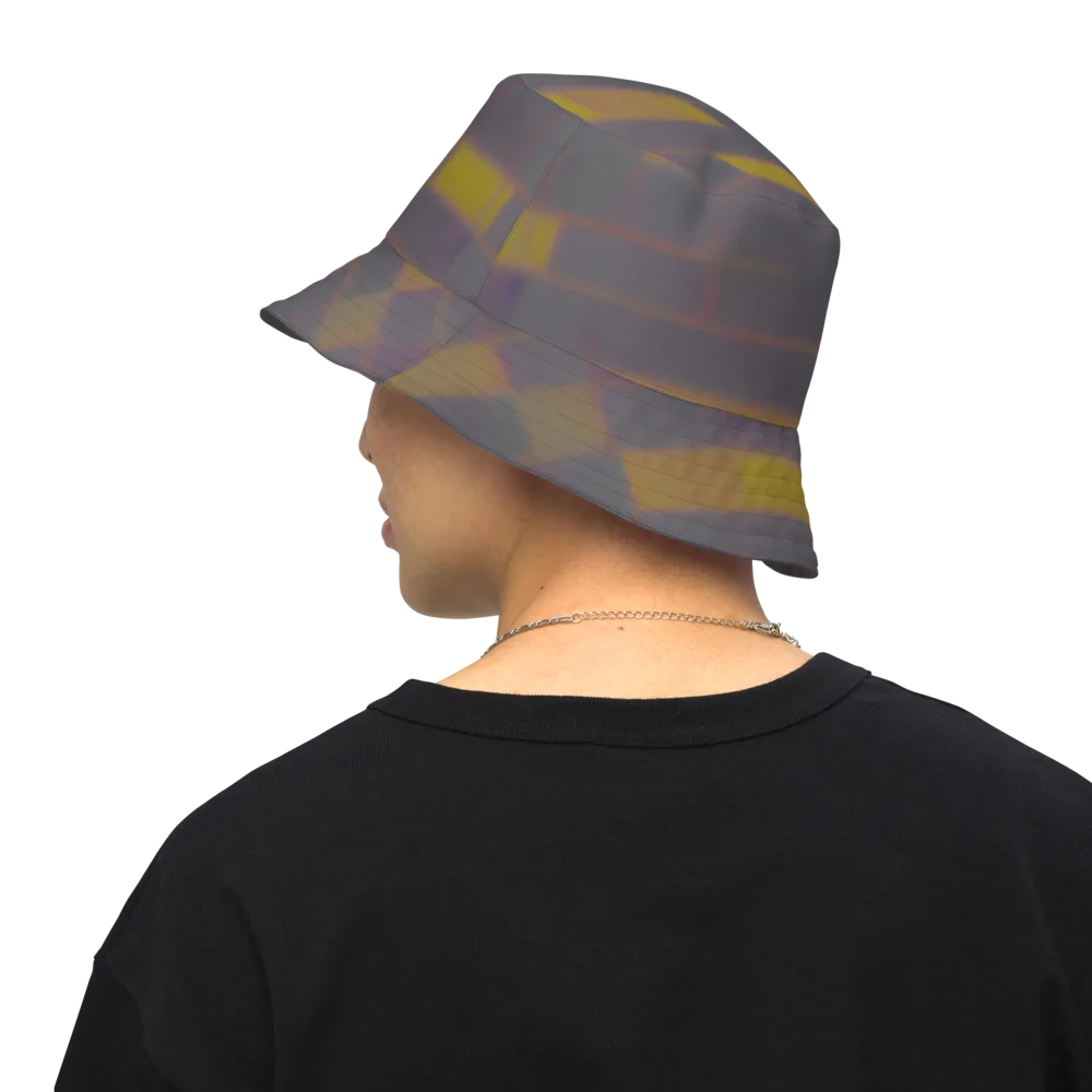 Dusky Mosaic on Reversible Bucket Hat — Back Inside