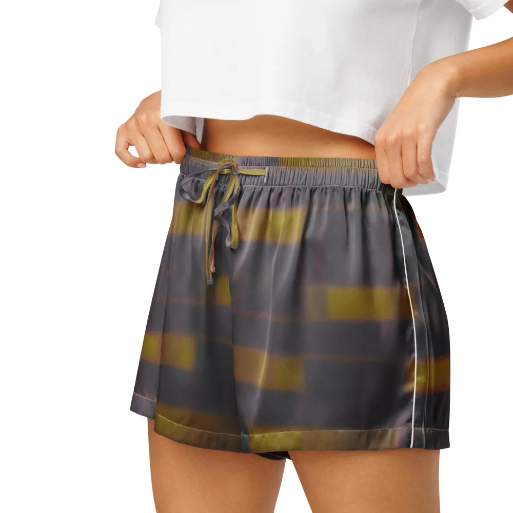 Dusky Mosaic on Women's Pajama Shorts — Left