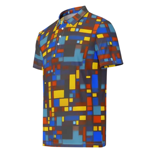 Solar Circuit on a Men's Slim Fit Polo Shirt