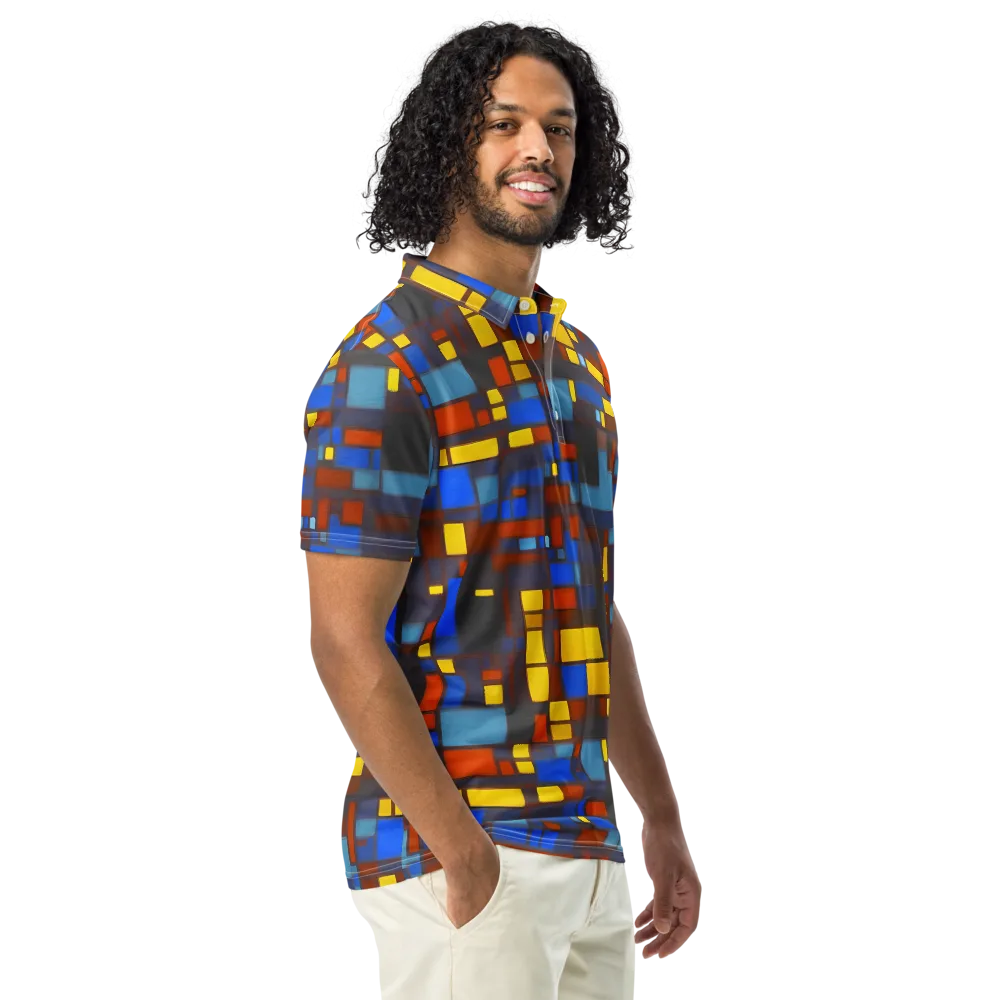 Solar Circuit on Men's Slim Fit Polo Shirt — Right Front