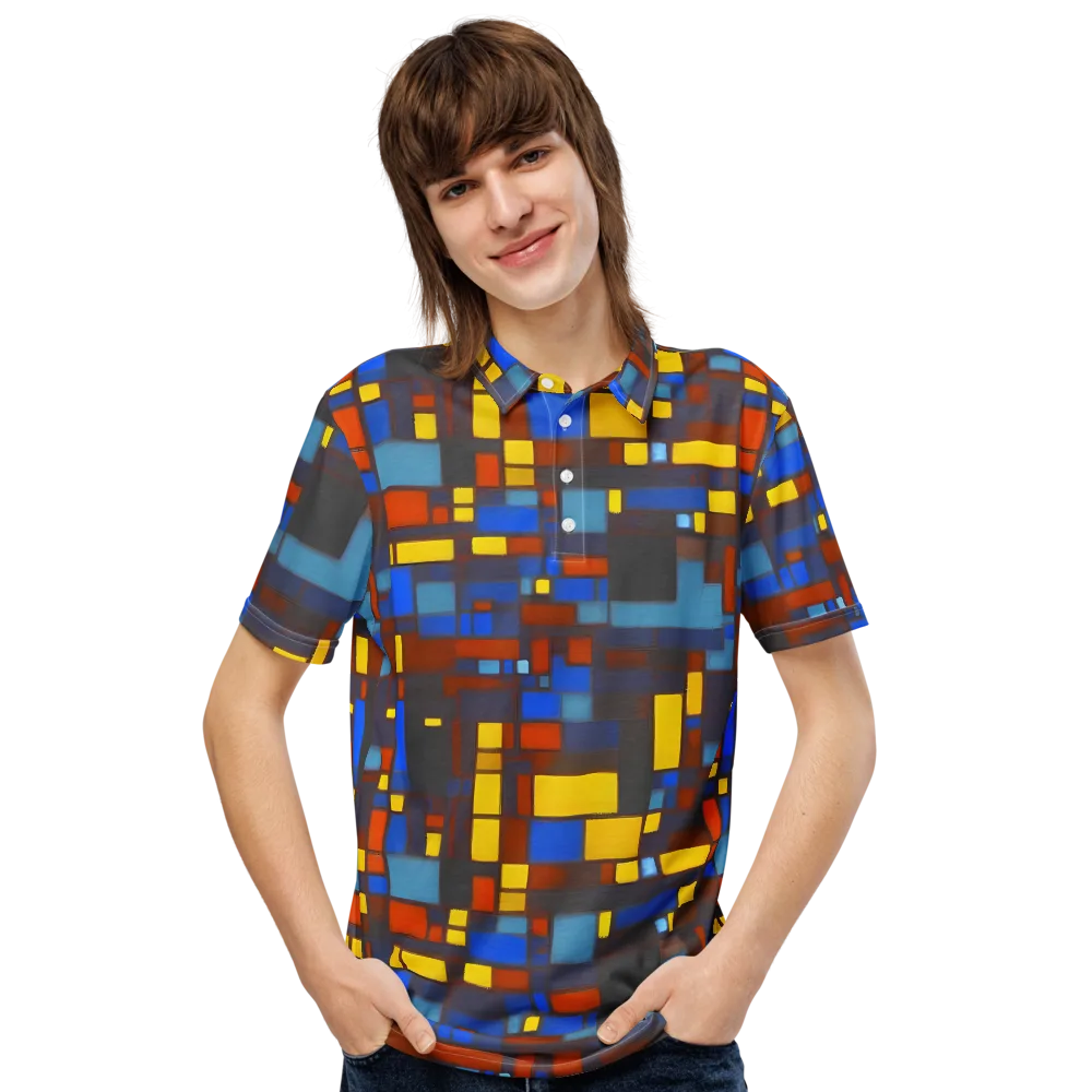 Solar Circuit on Men's Slim Fit Polo Shirt — Front
