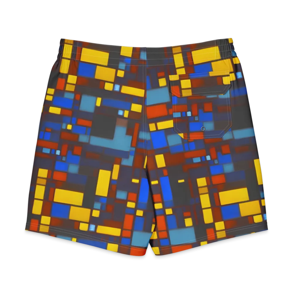 Solar Circuit on Men's Board Shorts — Back