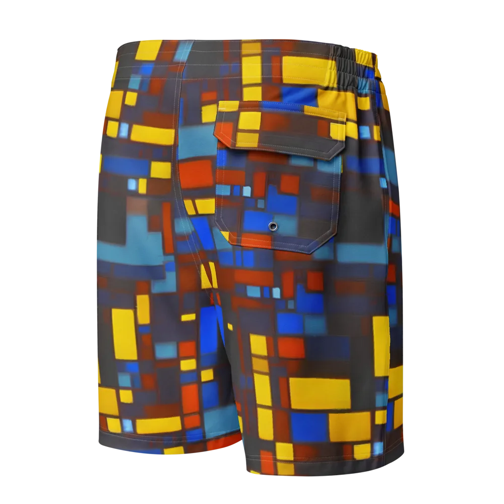 Solar Circuit on Men's Board Shorts — Back