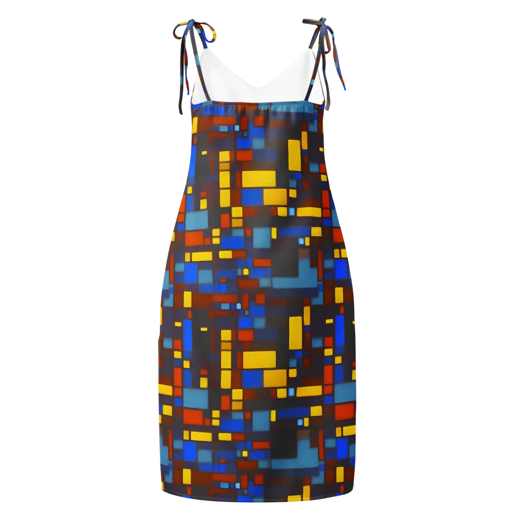 Solar Circuit on Slip Dress — Back