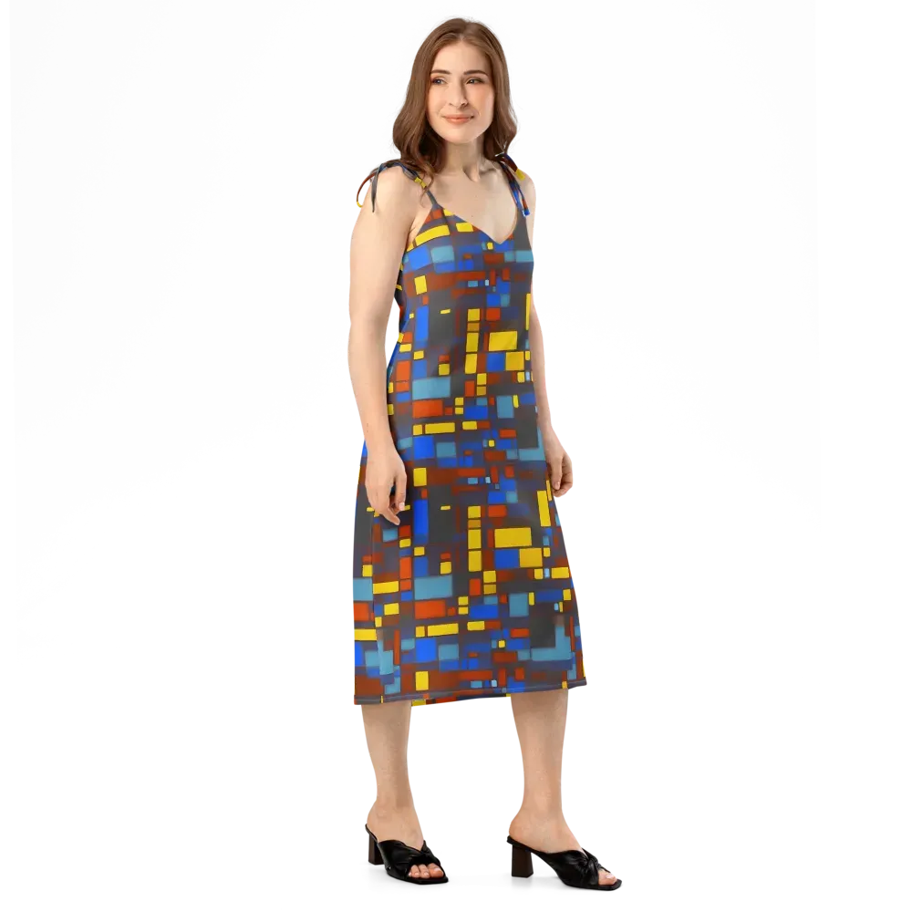 Solar Circuit on Slip Dress — Right Front