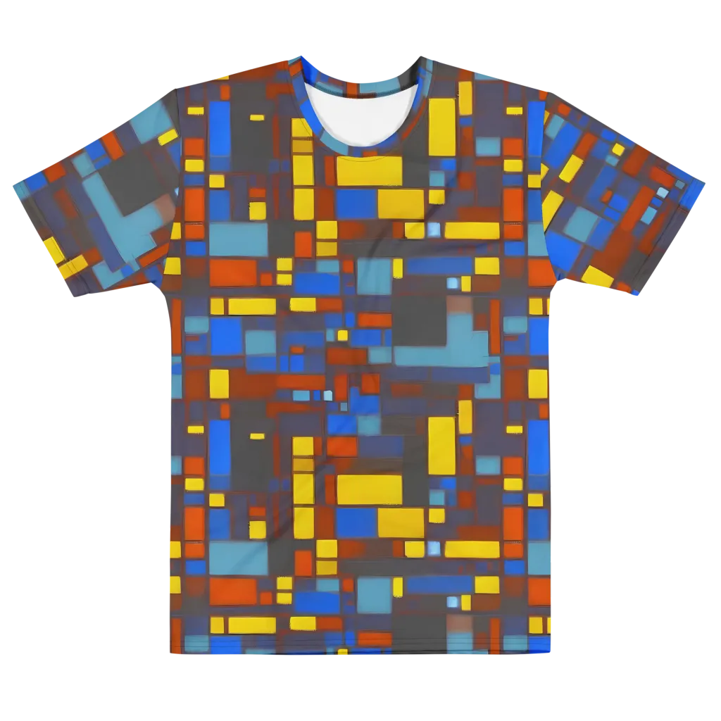 Solar Circuit on Men's Cotton Crew Neck T-Shirt — Front