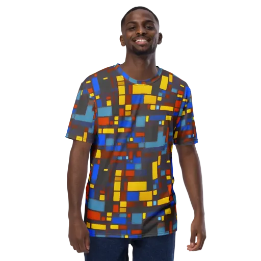 Solar Circuit on a Men's Crew Neck T-Shirt