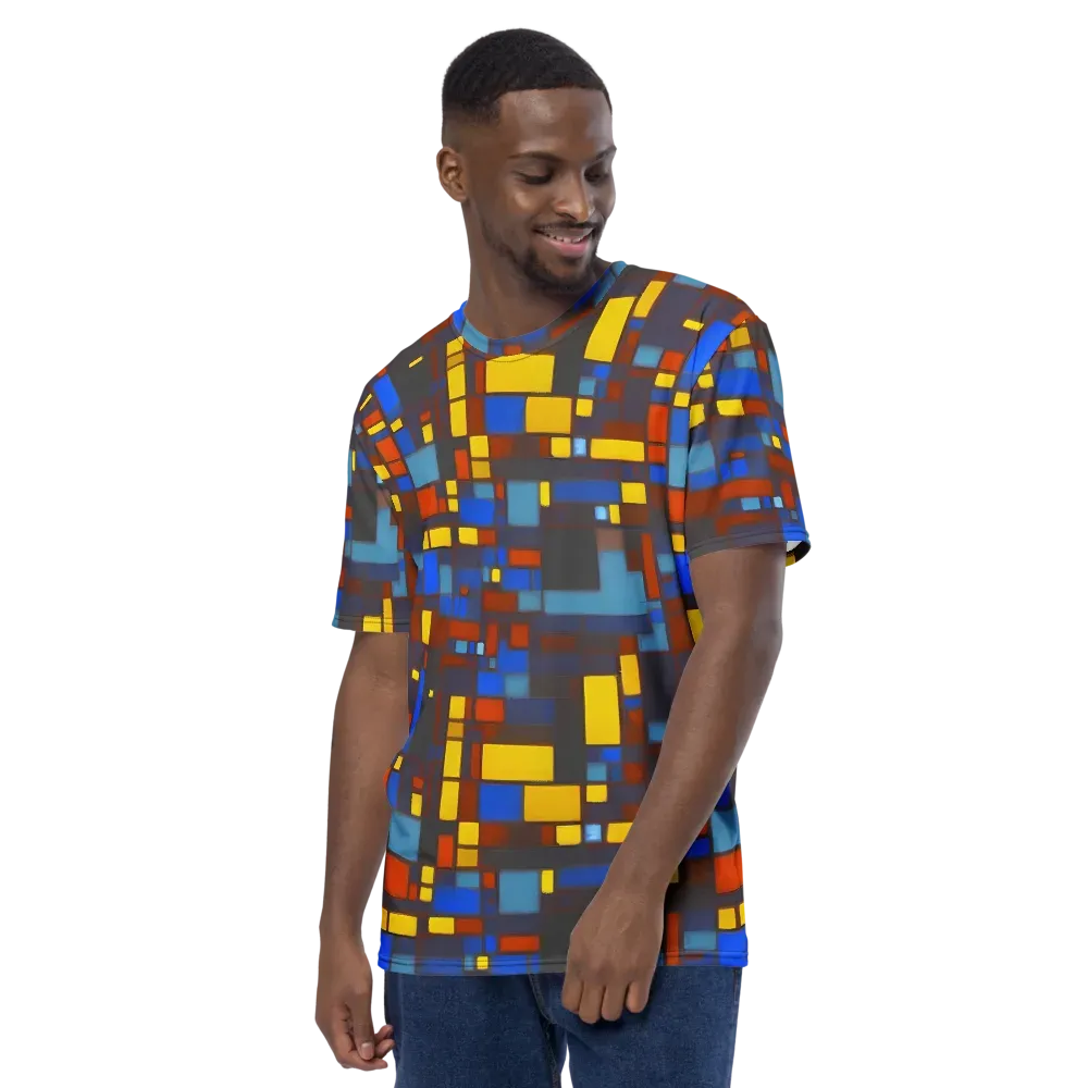 Solar Circuit on Men's Crew Neck T-Shirt — Left