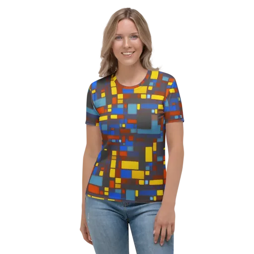 Solar Circuit on a Women's Crew Neck T-Shirt